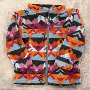 Columbia Multicolor Patterned Fleece Jacket